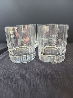 Luigi Bormioli Double Old Fashioned Crystal Glasses x 4 Light & Music Italy NWOB